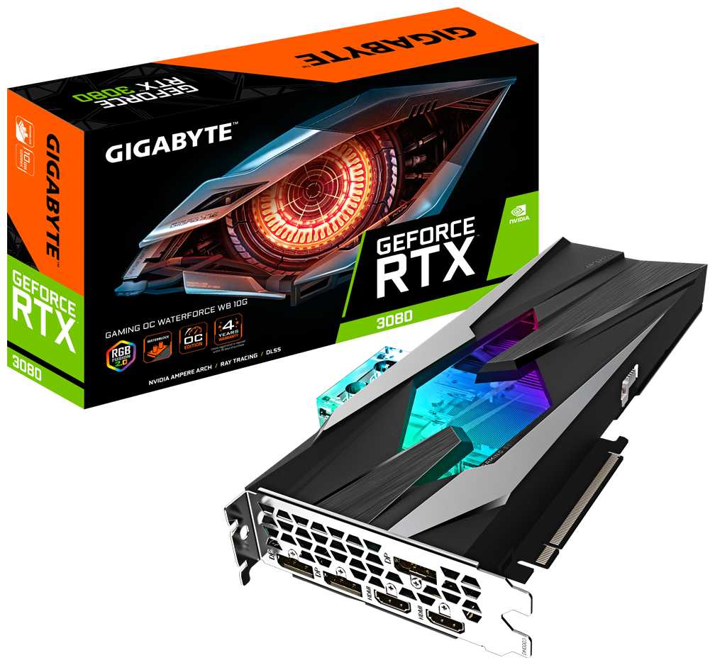 Видеокарта GIGABYTE GeForce RTX 3080 GAMING OC WATERFORCE WB 10G (rev. 1.0) фотография 7