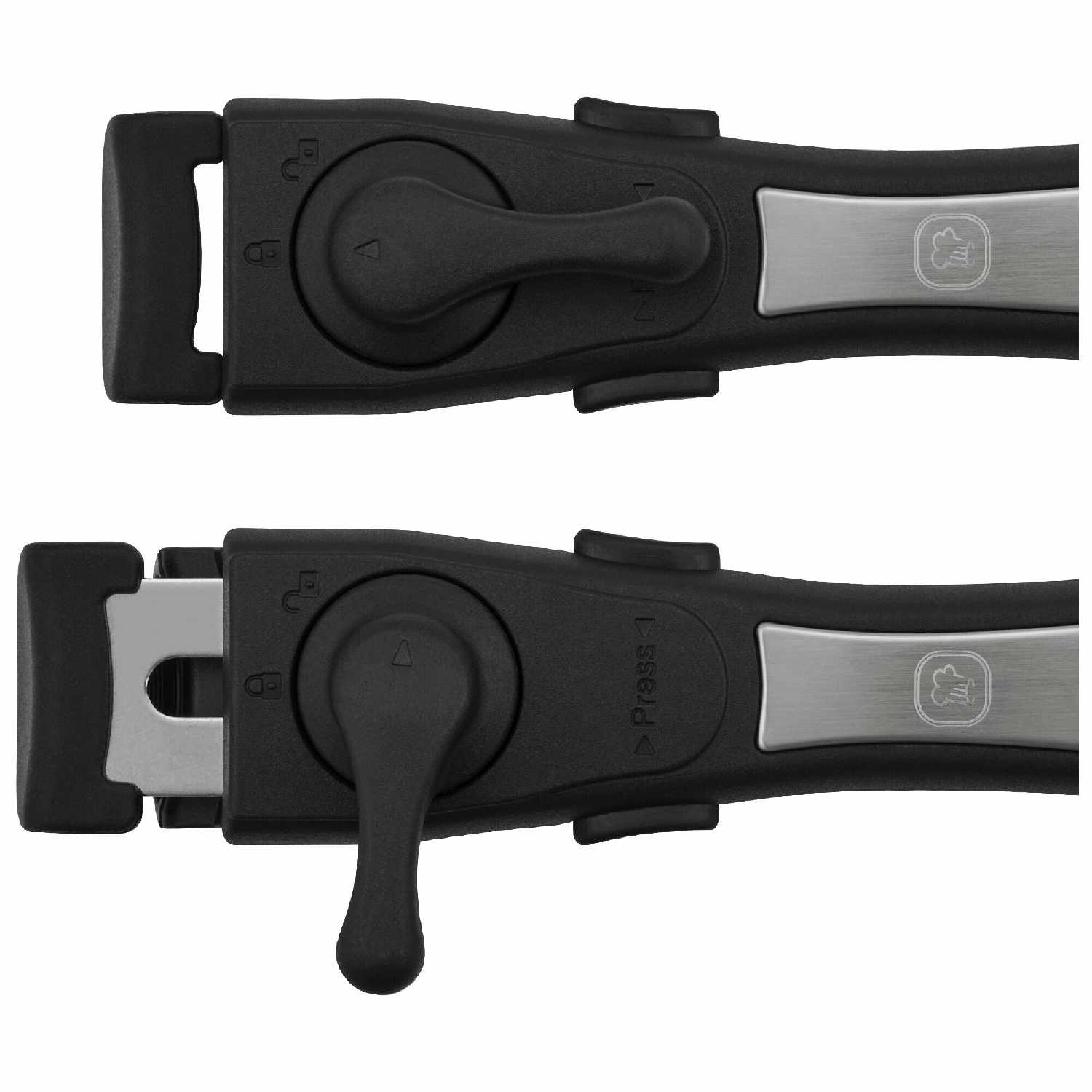 Набор посуды Stark Rondell RDS-1315 [кастрюли без крышек 16 см (1,4 л), 20 см (2,8 л), сковороды без крышек 26x5 см, 28x5 см, с съёмной ручкой] фотография 3