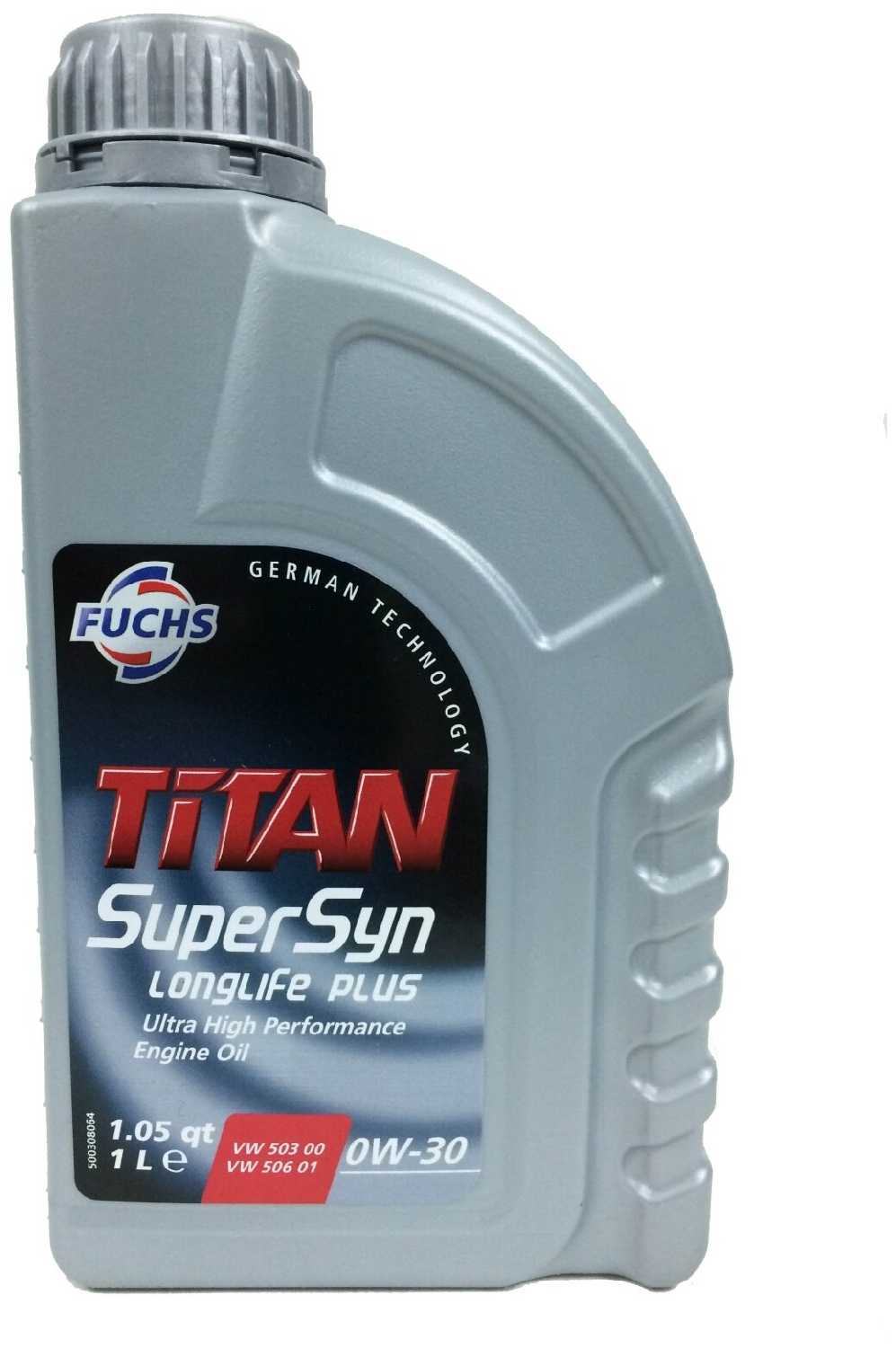 Синтетическое моторное масло FUCHS Titan SuperSyn Longlife PLUS 0w-30 фотография 2