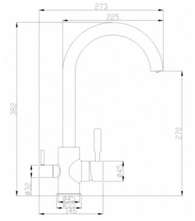 Смеситель для кухни с подключением фильтра Mixxus Premium EDEM-021 Black фотография 3