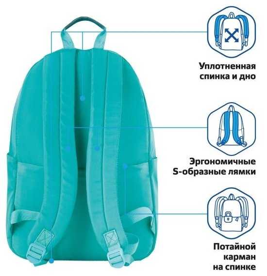 Рюкзак BRAUBERG(брауберг)(брауберг) FASHION CITY универсальный, K-pop, 44х31х16 см, 229966 фотография 11