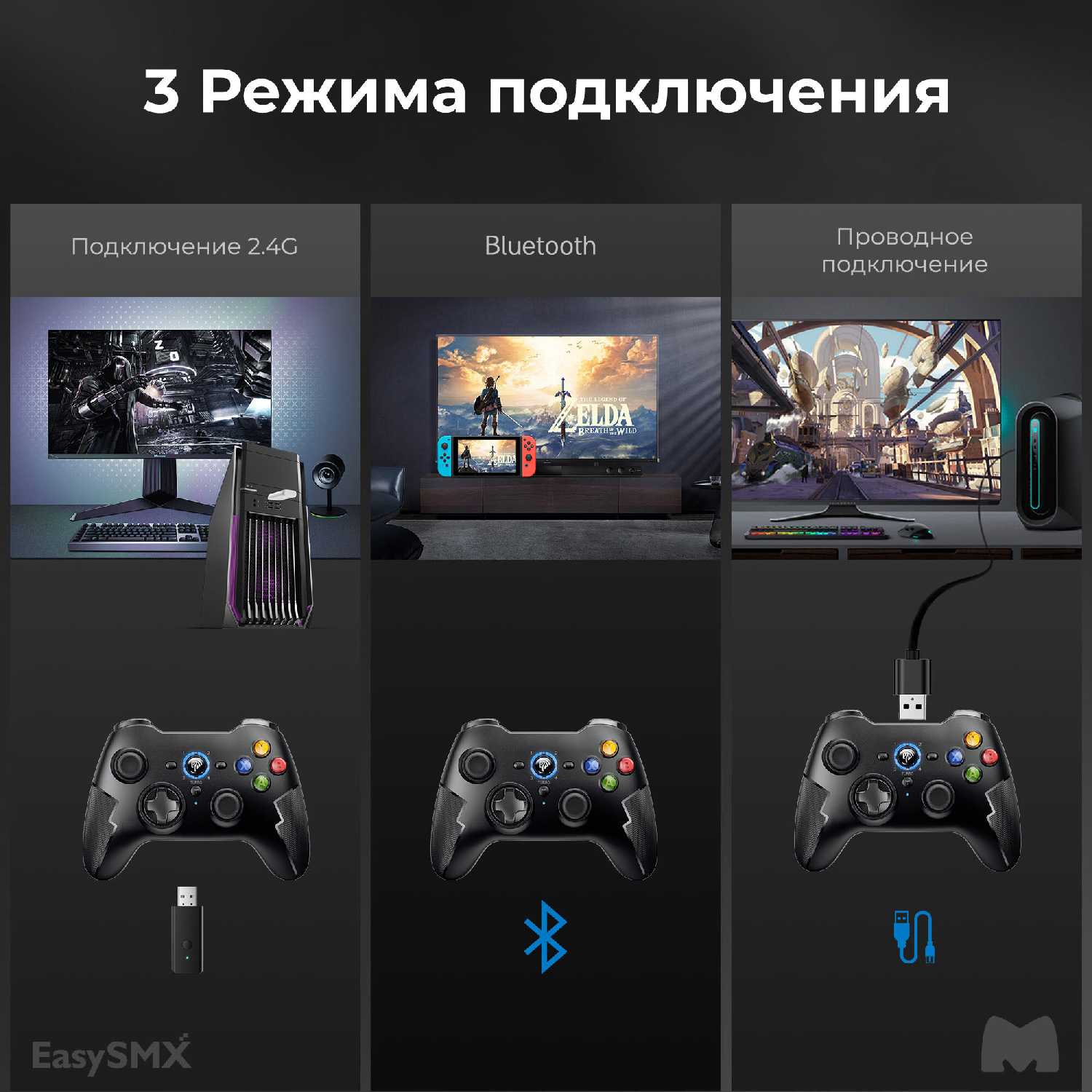 Беспроводной геймпад EasySMX ESM-9013Pro (VG-C417) фотография 2