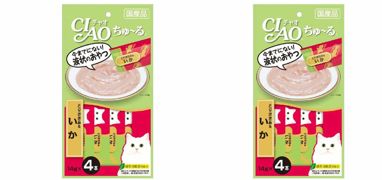 Лакомство-пюре для кошек Inaba Ciao Churu Куриное филе и креветка фотография 31