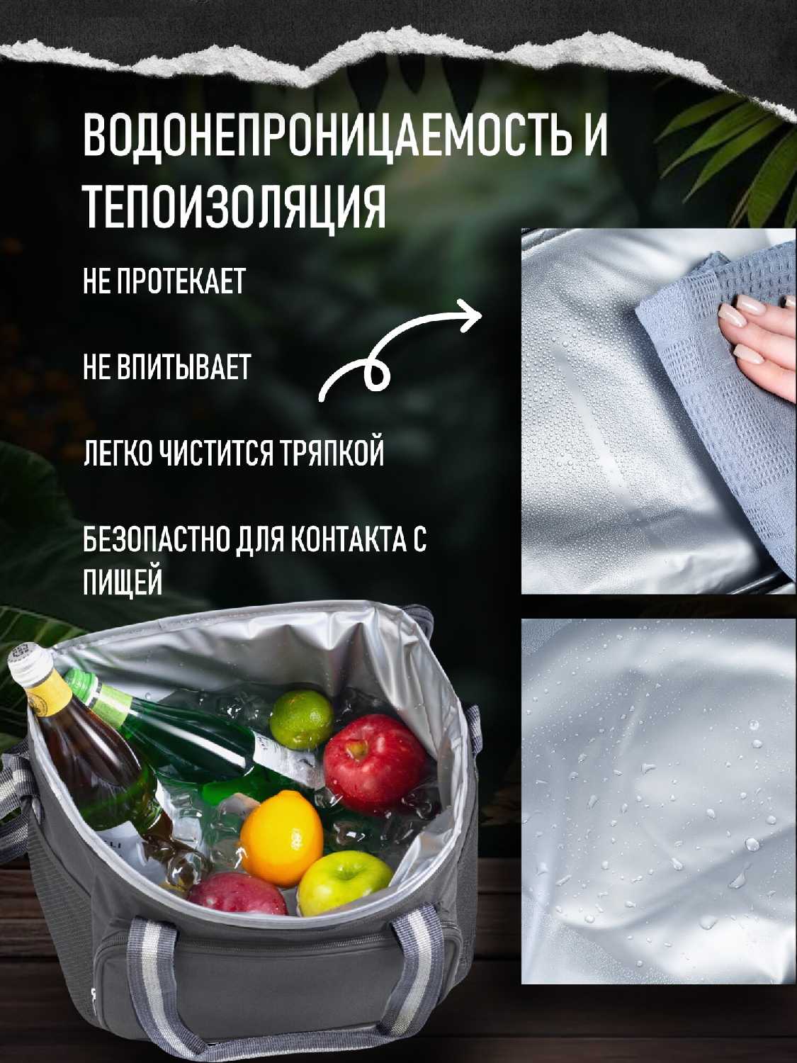 Термосумка холодильник для продуктов и напитков / для ланча (пикника) Термосумка (24 литра) фотография 19