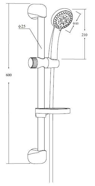 Душевой гарнитур OSGARD Lovelace 90705, хром фотография 1