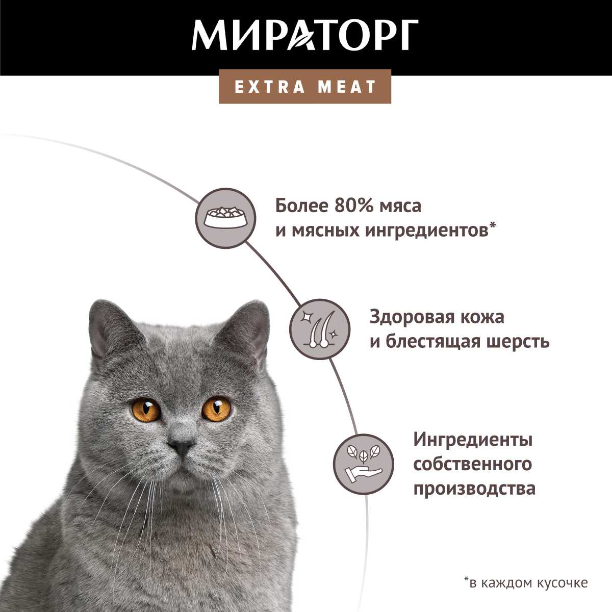Корм для кошек Мираторг Extra Meat (кусочки в соусе) фотография 2