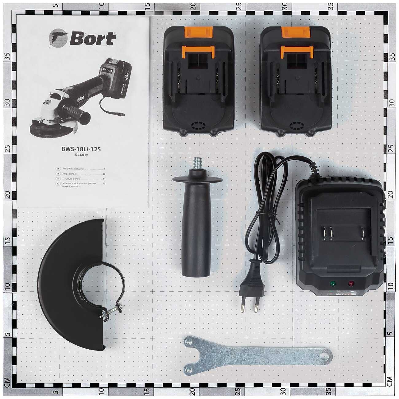 Аккумуляторная УШМ Bort BWS-18Li-125, 125 мм фотография 15