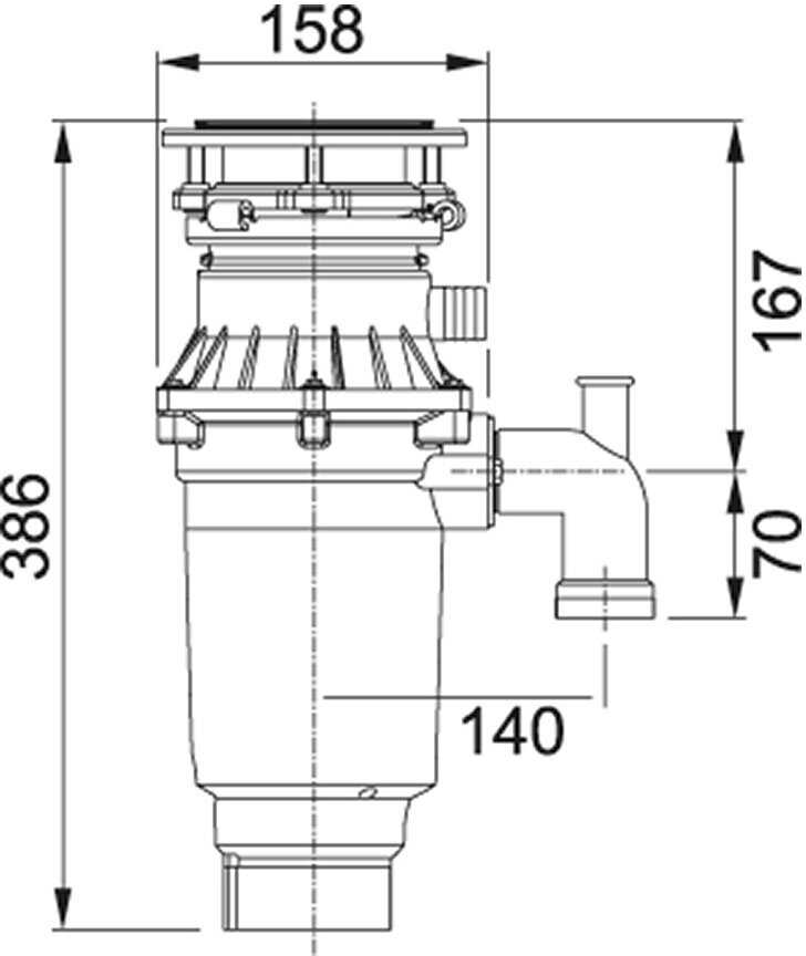 Измельчитель пищевых отходов FRANKE Turbo Elite TE-75S (TE-75S) фотография 1