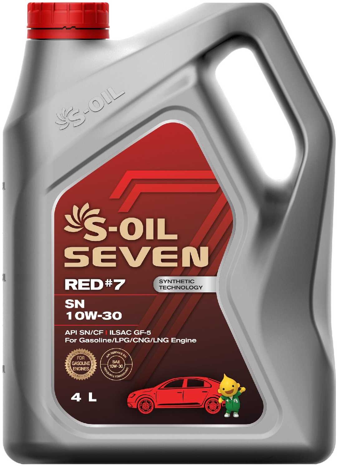 Полусинтетическое моторное масло S-OIL SEVEN RED #7 (SN 5W-40)