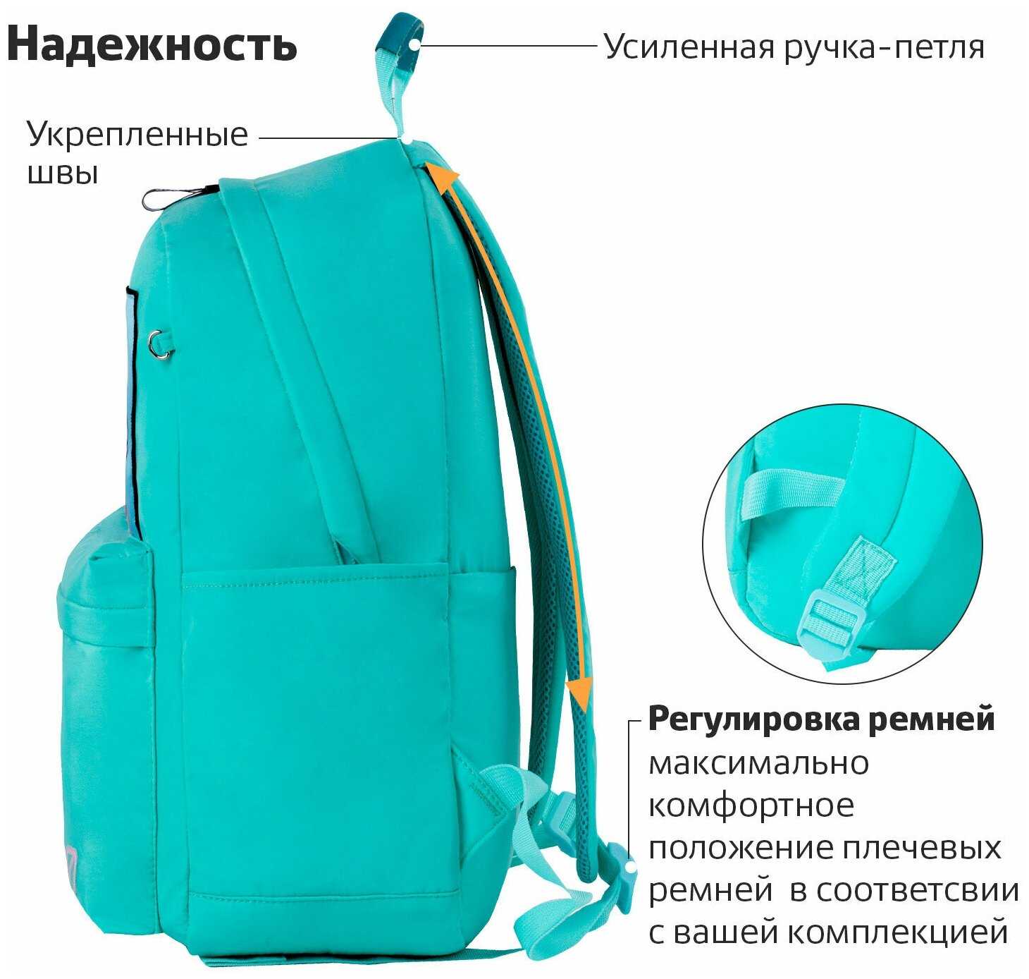 Рюкзак BRAUBERG(брауберг)(брауберг) FASHION CITY универсальный, K-pop, 44х31х16 см, 229966 фотография 8