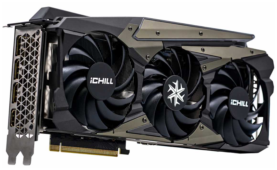 Видеокарта INNO3D GeForce RTX 3080 ICHILL X4 LHR 10Gb (C30804-106XX-1810VA36H) фотография 10