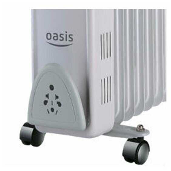 Обогреватель масляный радиатор Oasis US-25, 2500 Вт, 11 секций, белый фотография 3