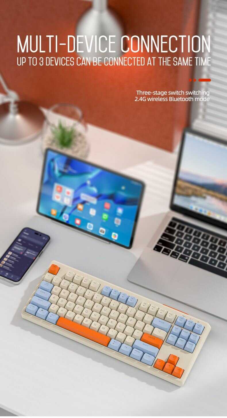 Игровая клавиатура ZiyouLang M87 (Bluetooth/2.4G) фотография 9