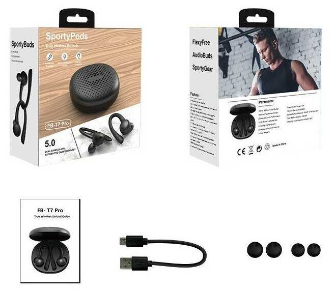 Беспроводные наушники Sonyks FB-Т7 Pro SportyPods (T7 pro) фотография 9