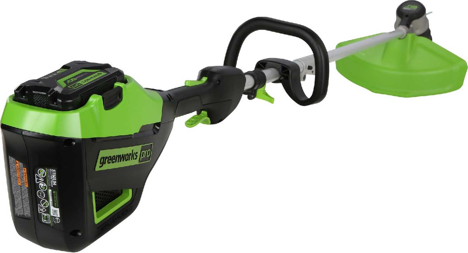 Триммер Greenworks GD60LTK4, 60V, бесщеточный, с АКБ 4Ач и ЗУ фотография 14