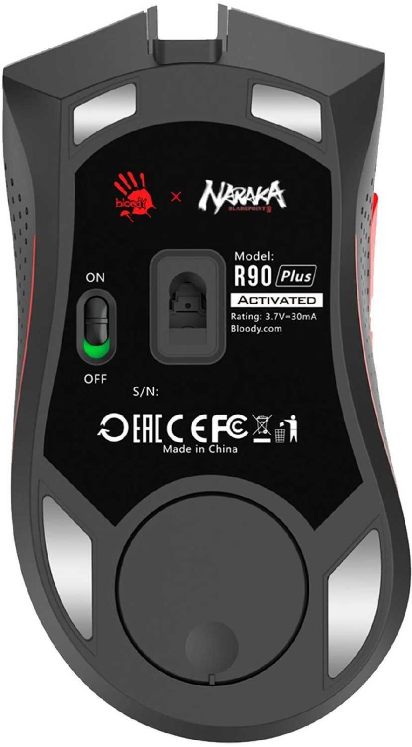 Мышь A4Tech Bloody R80 Plus Skull [оптическая 5000dpi беспроводная USB 7but] фотография 3