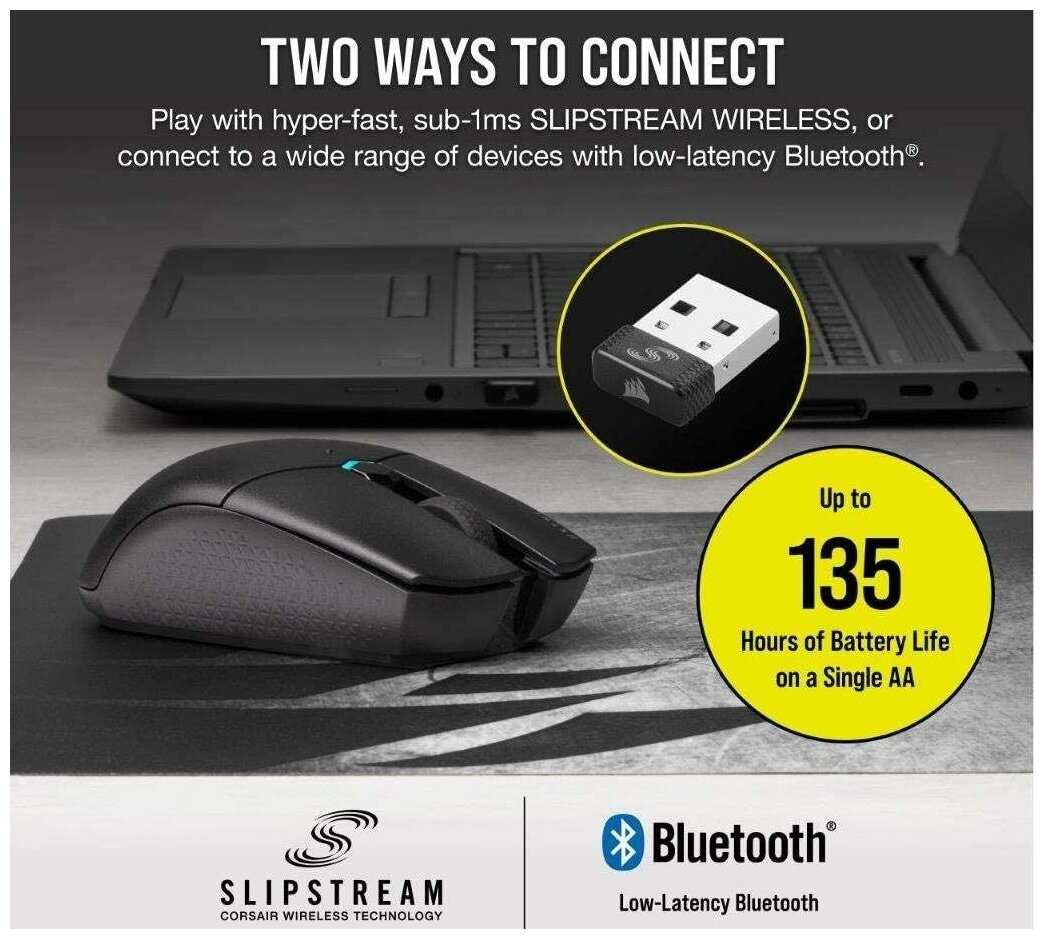 Игровая беспроводная мышь Corsair KATAR PRO Wireless CH-931C011-EU (Black) / 10000DPI / 1000Гц / PMW3325 фотография 2