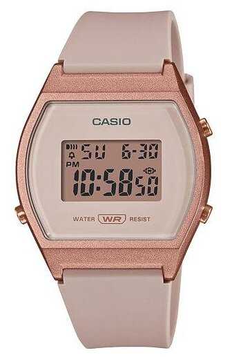 Часы ``CASIO`` LW-204-4A женские японские наручные часы с секундомером, таймером и будильником