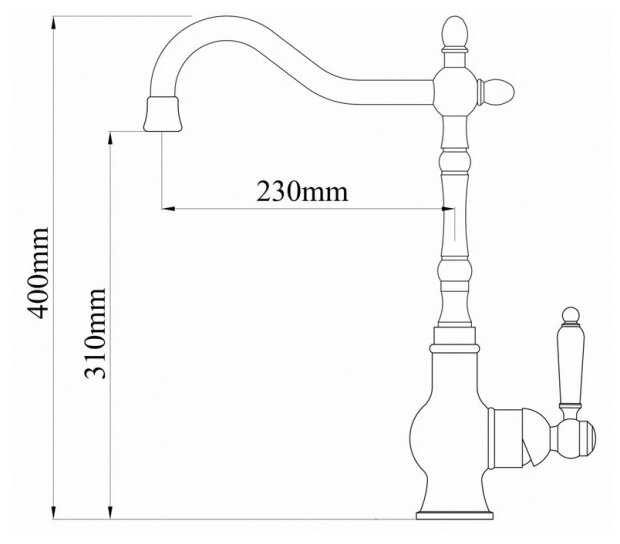 Смеситель для кухни (мойки) ZorG Sanitary ZR 365 Y, рычажный фотография 4