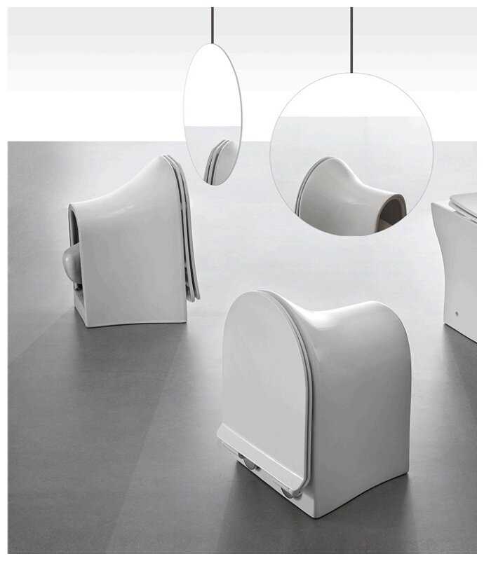 Чаша унитаза подвесная Cerutti SPA Bernina Aria с горизонтальным выпуском фотография 6