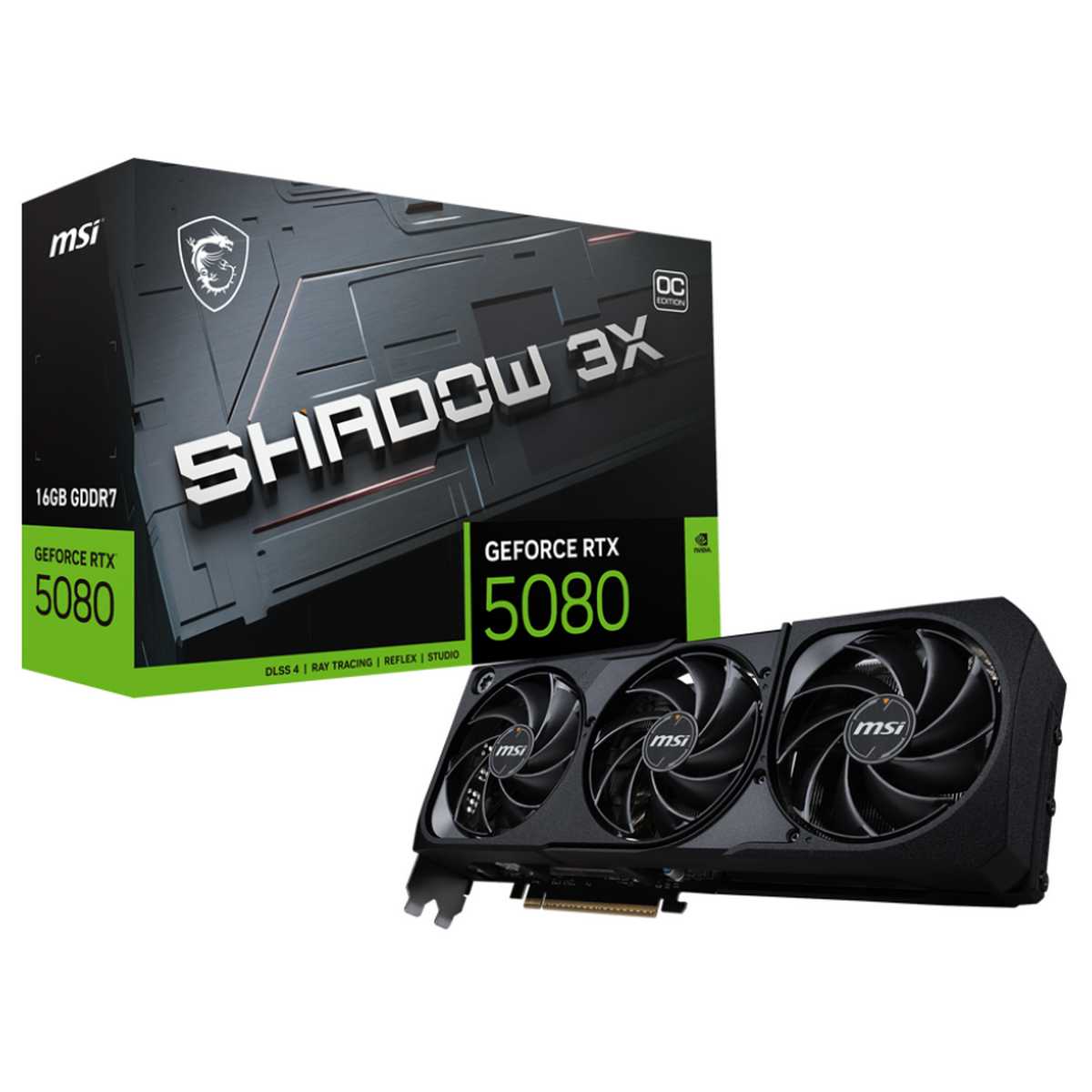 Видеокарта MSI GeForce RTX 5080 SHADOW 3X OC (RTX 5080 16G SHADOW 3X OC)