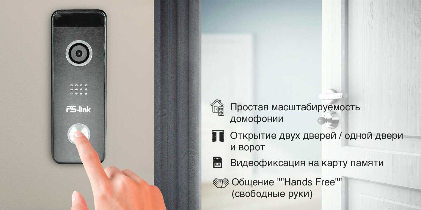 Комплект видеодомофона PS-link KIT-729DP (207CR-B) фотография 13