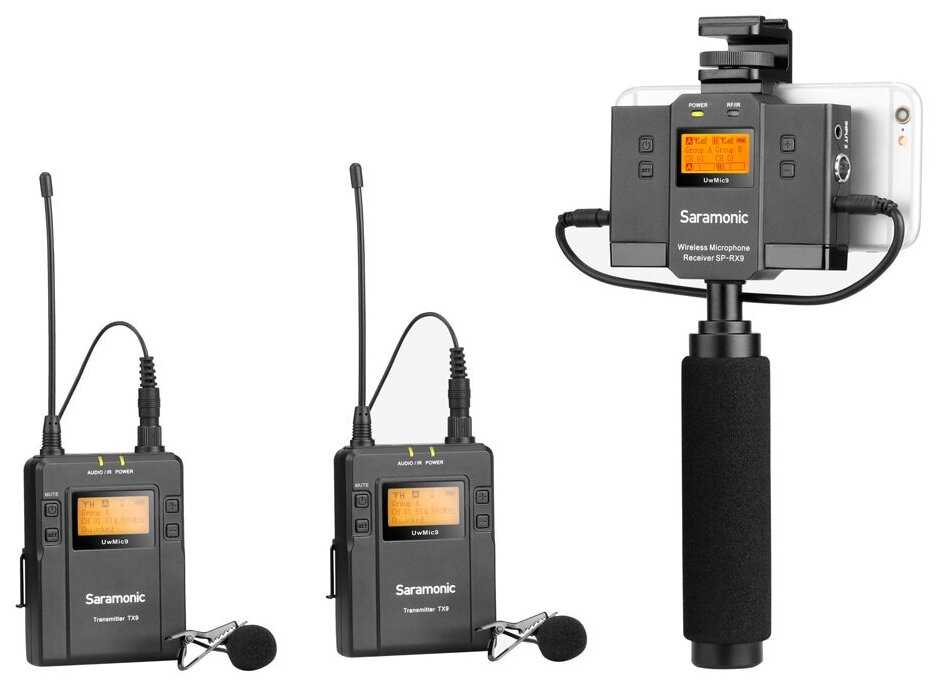 Радиопетличка Saramonic UwMic9 Kit2 (RX9+TX9+TX9) фотография 1