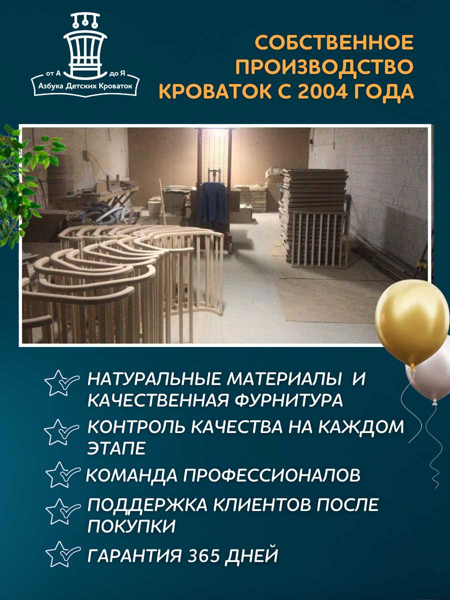 Приставная детская кровать Азбука Кроваток Dolce (9655) фотография 9