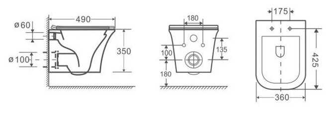Подвесной унитаз Cerutti SPA ARNO Aria фотография 4