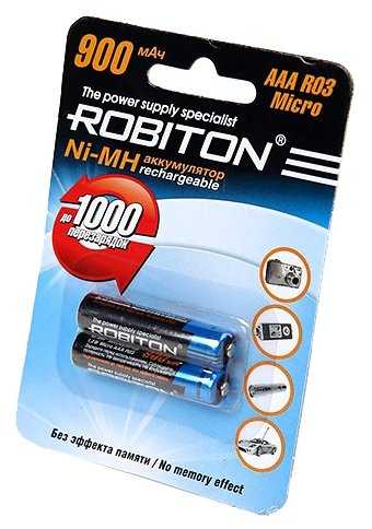 Аккумулятор Ni-Mh 900 мА·ч 1.2 В ROBITON AAA R03 Micro 900