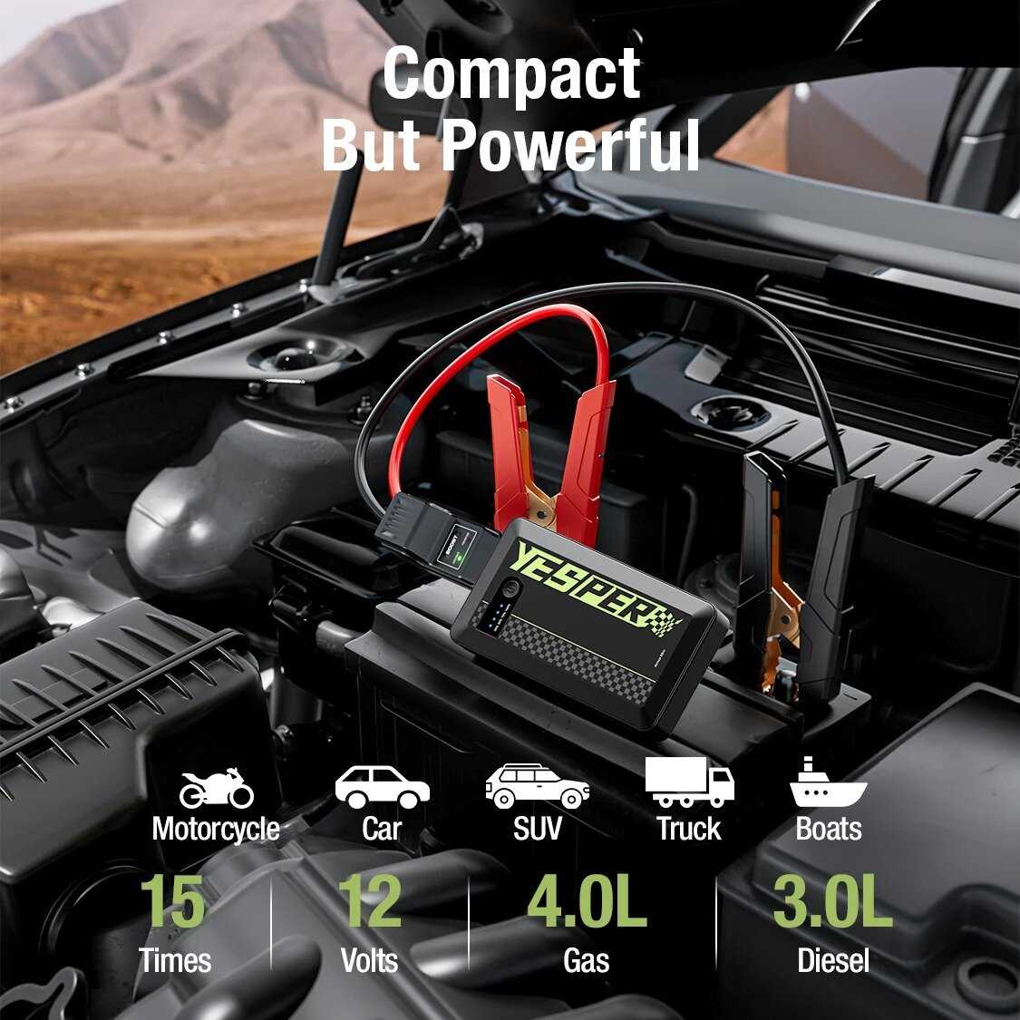 Пусковое устройство YESPER 20000mAh 3000A фотография 17