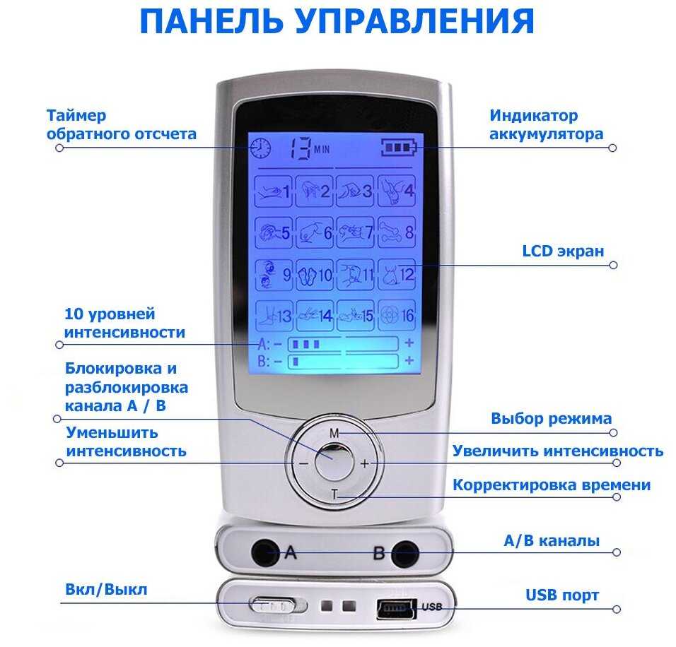 Массажер миостимулятор EMS TENS для тела EMS-350 фотография 7