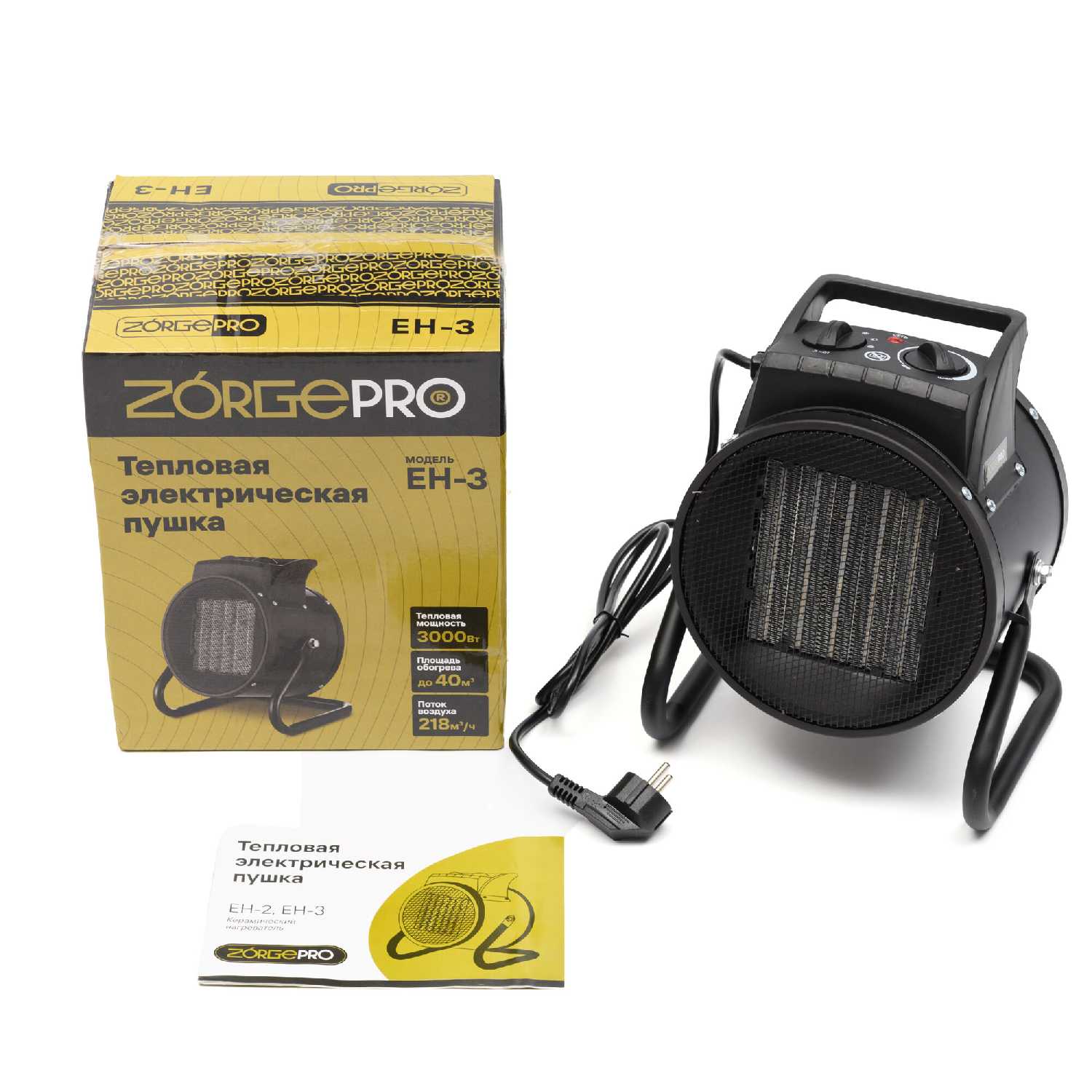 Электрическая керамическая тепловая пушка ZORGEPRO EH-3 (3 кВт) фотография 2