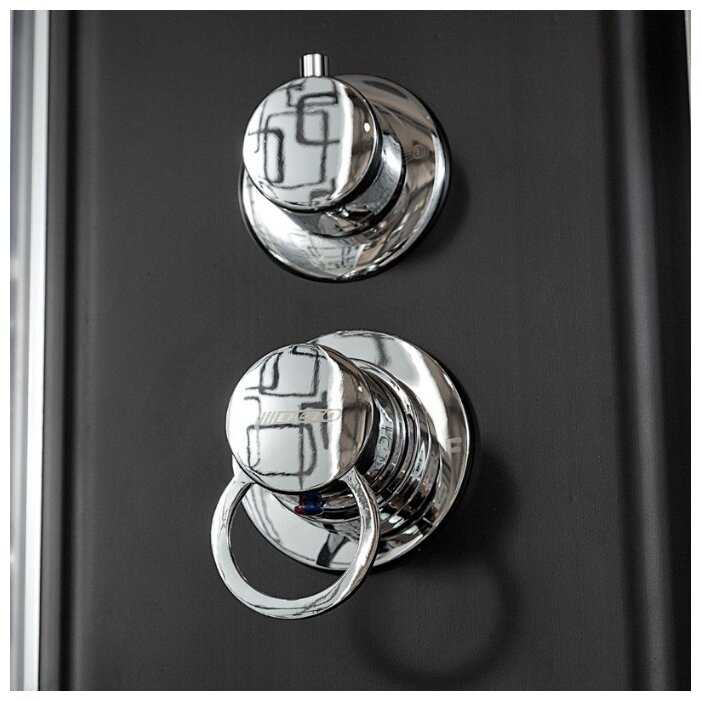 Душевая кабина Deto 1510 с гидромассажем и электрикой низкий поддон 100см*100см фотография 9