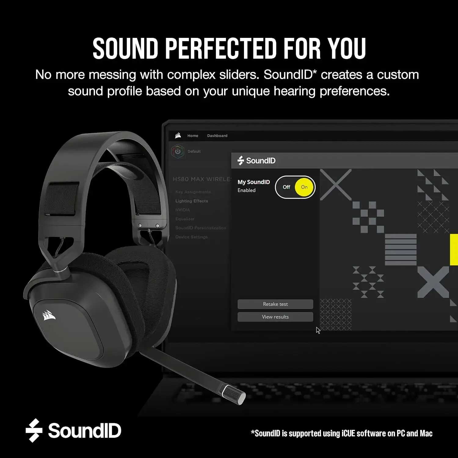 Беспроводная игровая гарнитура Corsair HS80 MAX с Bluetooth - Dolby атмосферs-качественным микрофоном фотография 2