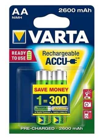 Аккумулятор Ni-Mh 2600 мА·ч 1.2 В VARTA Recharge Accu Power 2600 AA фотография 3