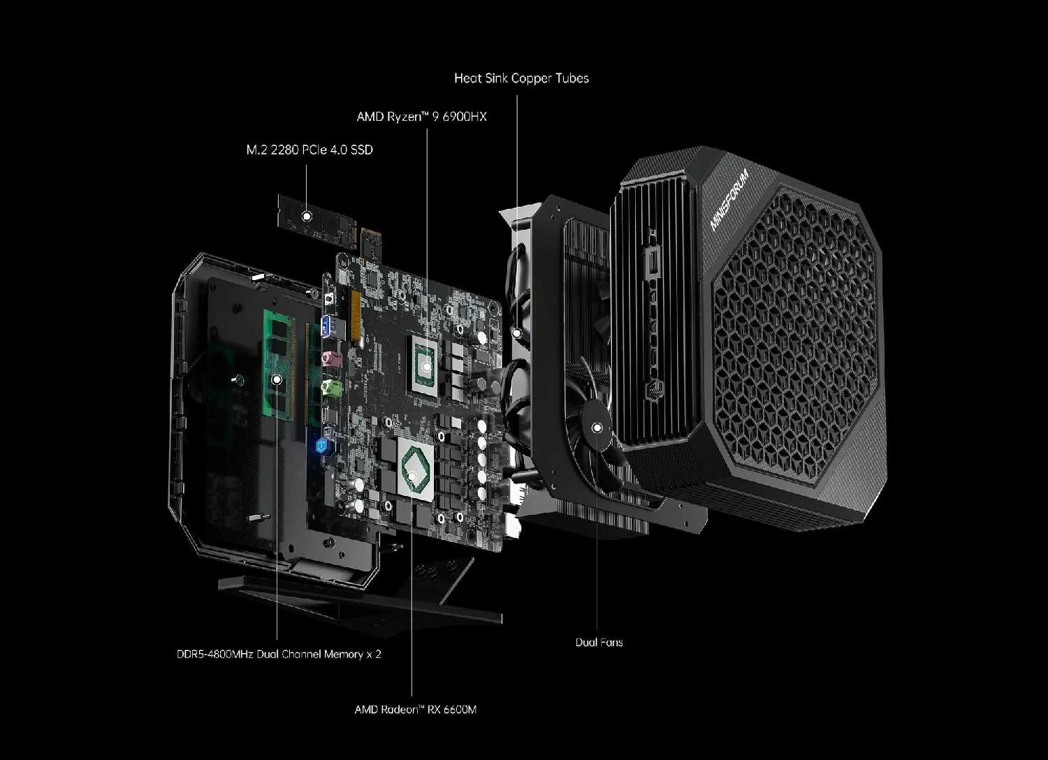 Мини-ПК HX99G (Ryzen 9 6900HX) фотография 6
