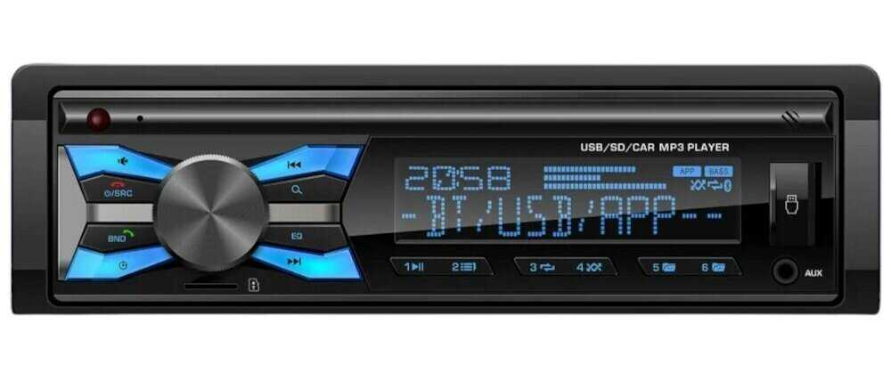 Автомагнитола Takara TFP-400BTM 1 Din USB/BT/AUX, 4х50Вт фотография 5
