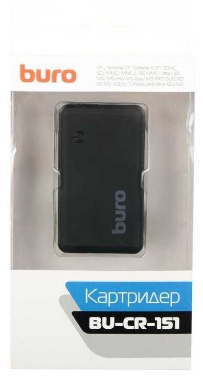 Кардридер Buro BU-CR-151 (черный) фотография 3