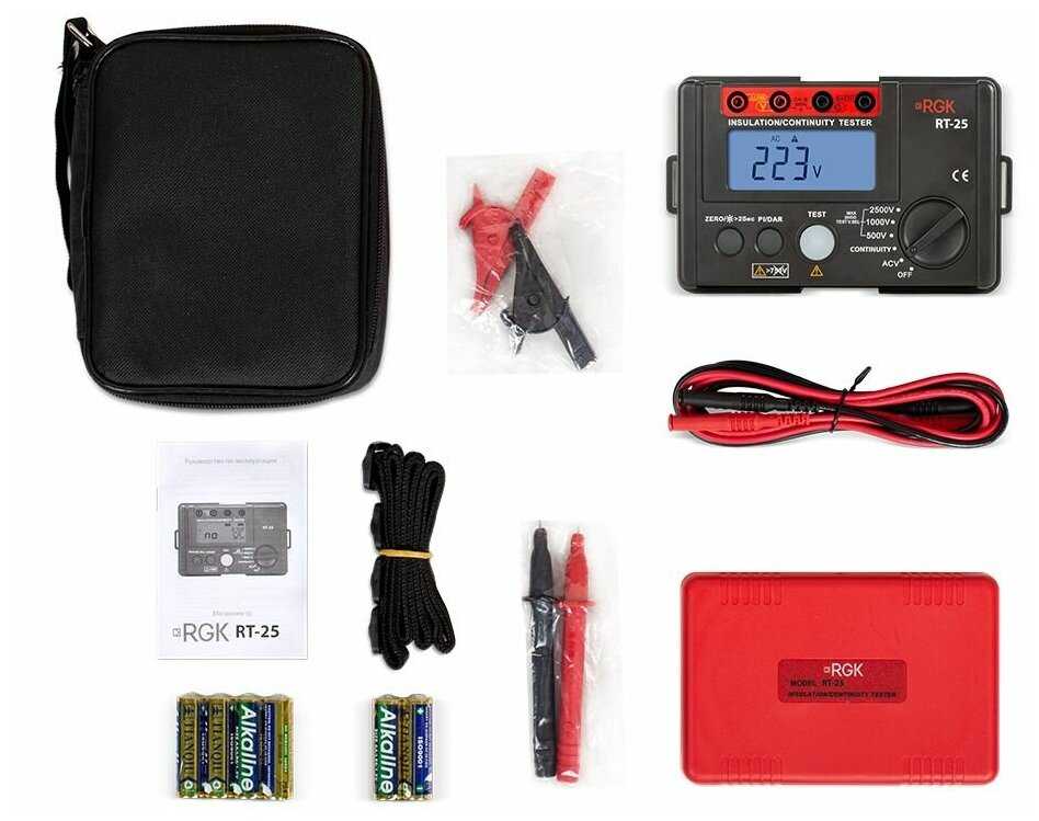 Мегаомметр цифровой RGK RT-25 фотография 5