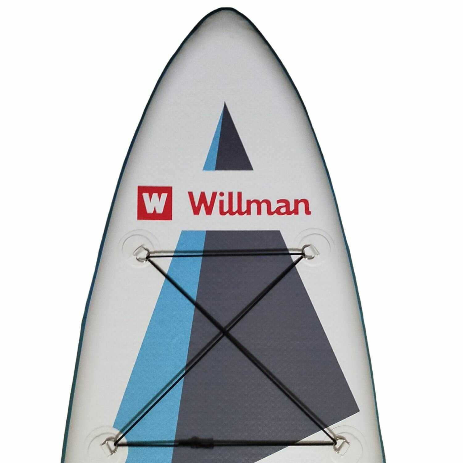 Сапборд Willman надувная доска для плавания с веслом, насос и сумка, поводок и плавник, с набором для ремонта фотография 12
