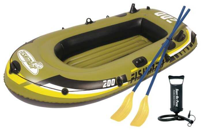 Надувная лодка Jilong Fishman 200set JL007207-1N с веслами и насосом