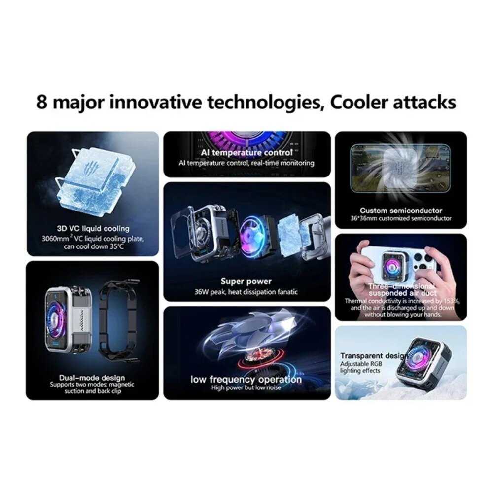 Вентилятор-охладитель Nubia RedMagic Cooler 5 Pro (VC жидкостного охлаждения) фотография 1