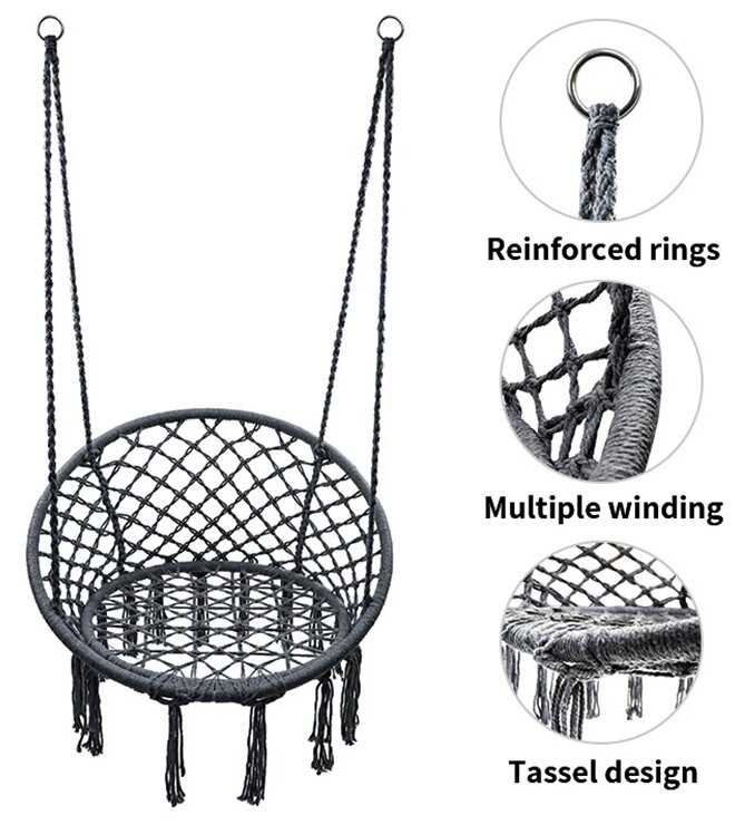 Кресло-гамак Homium hammock c кисточками фотография 6