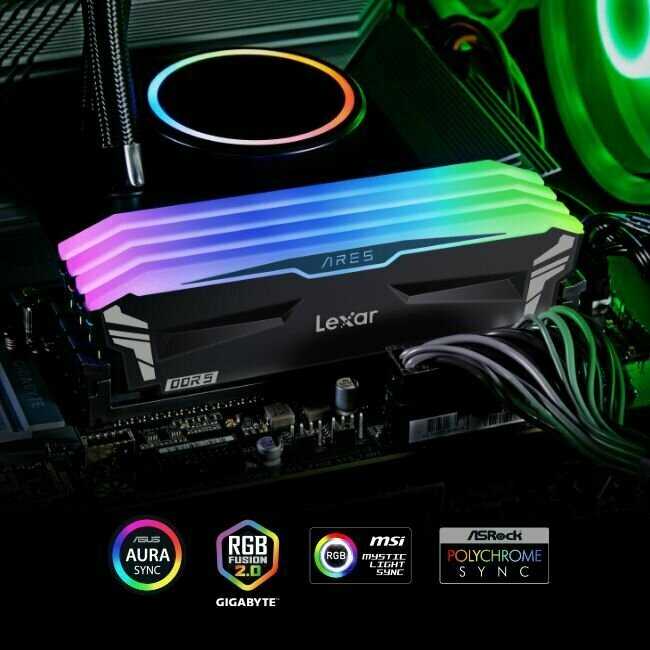 Модуль памяти Lexar Ares RGB DDR5 6000MHz 2x16 ГБ (LD5FU016G-R6000GDGA) фотография 5