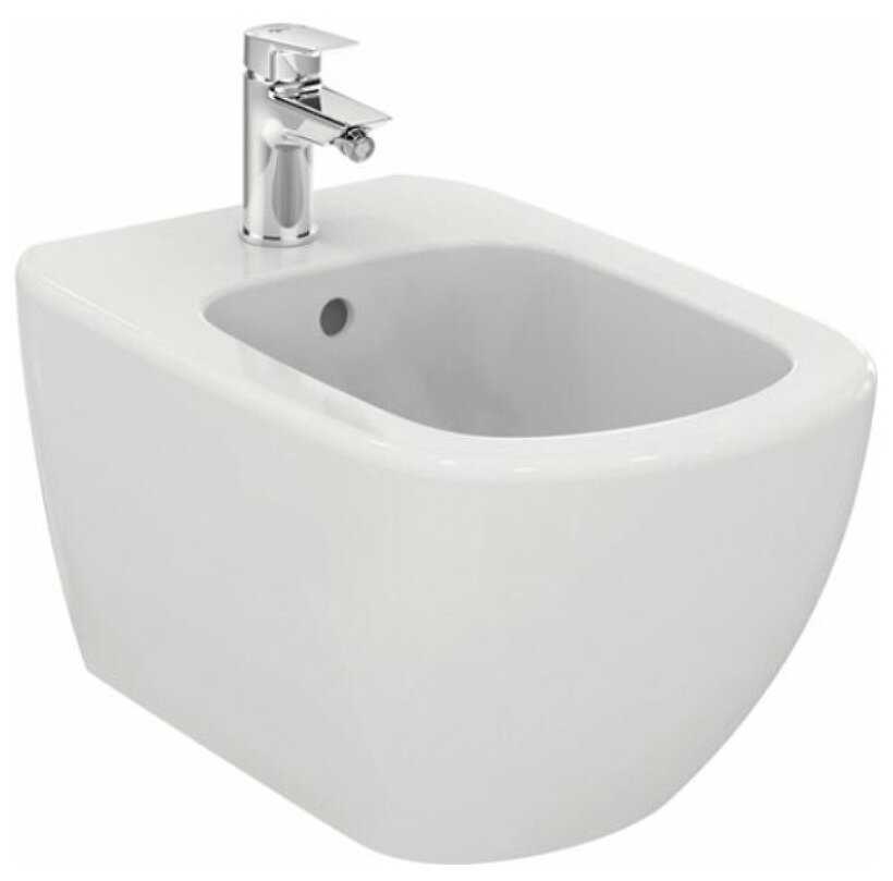 Биде подвесное Ideal STANDARD Tesi T3552V1 с горизонтальным выпуском фотография 1
