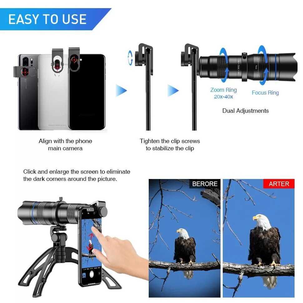 Объектив Apexel Zoom 20-40X Telescope (APL-20-40XJJ04) фотография 5