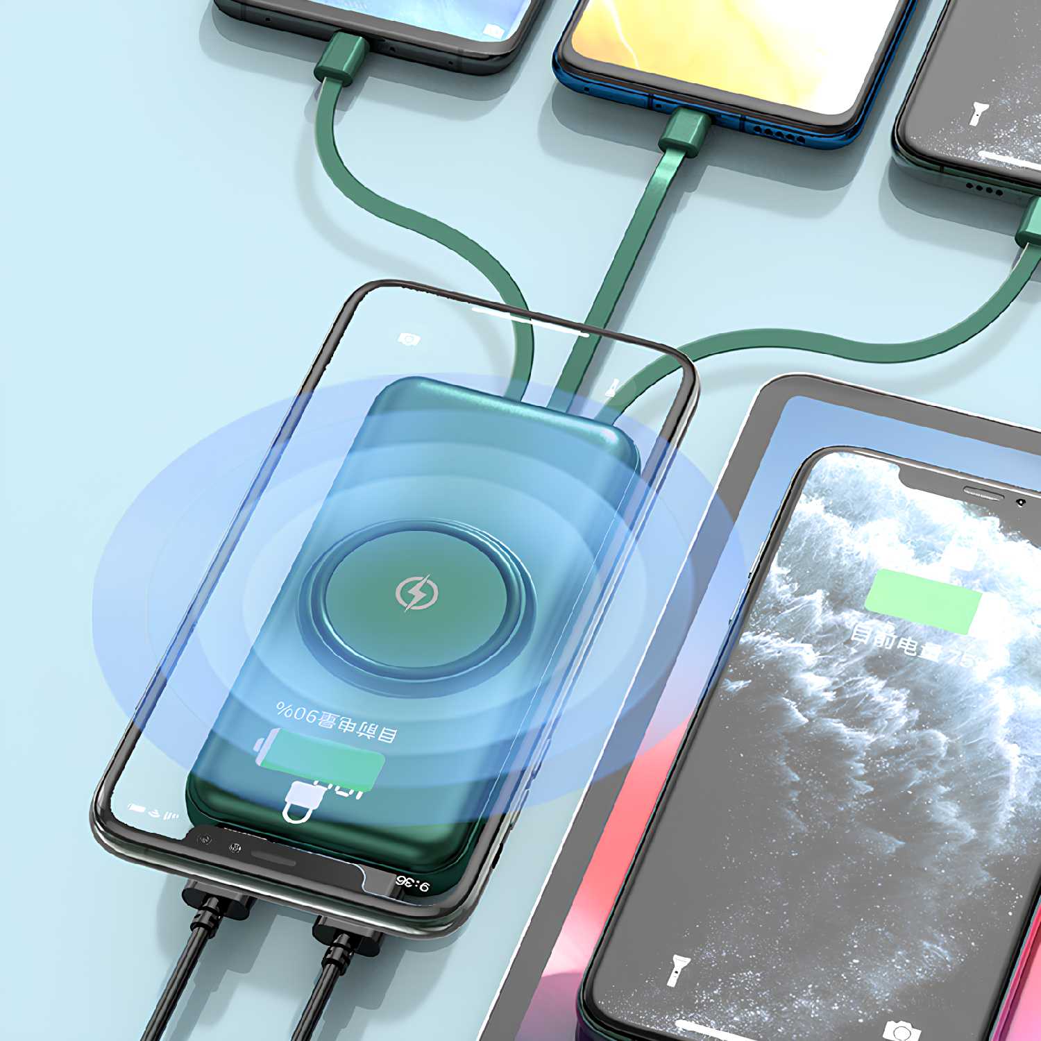 Внешний аккумулятор Повербанк (30000 mAh) фотография 4