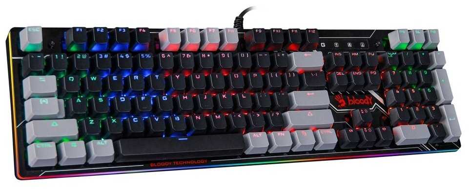 Клавиатура A4Tech Bloody B808N механическая черныйсерый USB for gamer LED фотография 7