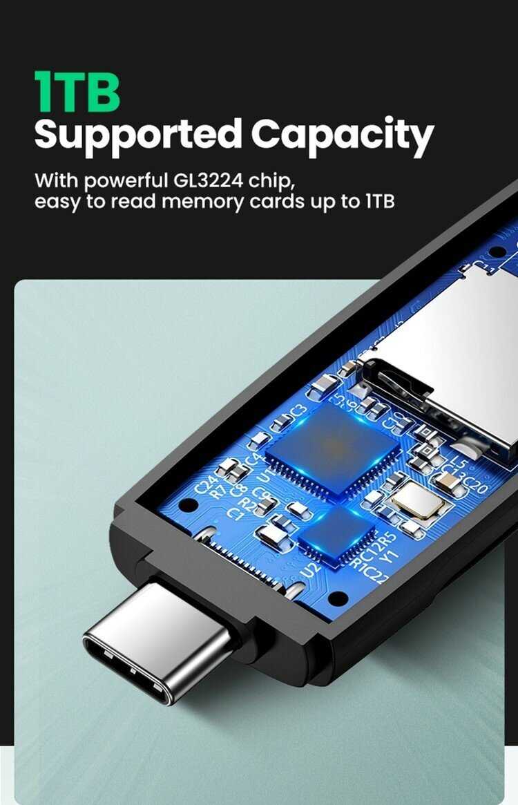 Кардридер UGREEN Кардридер многофункциональный UGREEN CM304 (80191) фотография 7